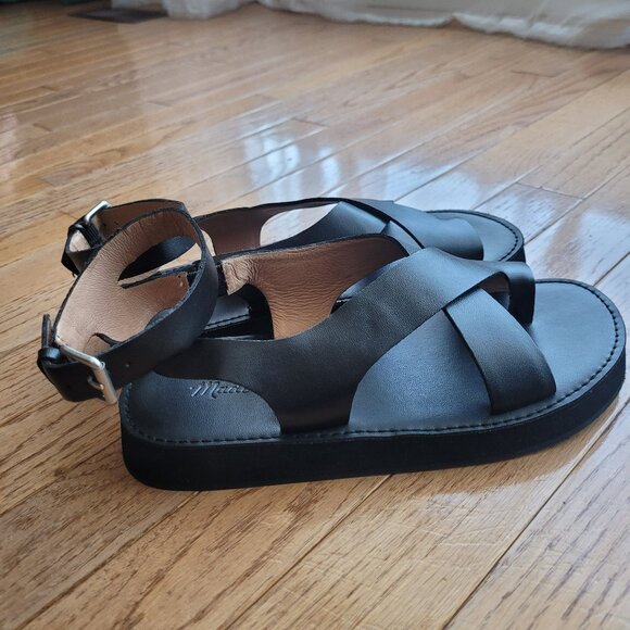 Madewell The Natasha Flatform Sandal 7 Black - Picture 3 of 12